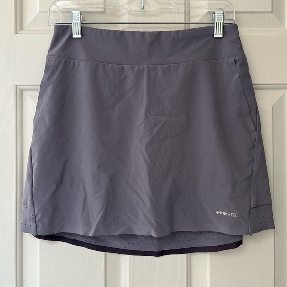 Annika by Cutter & Buck Competitor Pull-On Golf Skort XS Zinc Grey - Picture 4 of 16